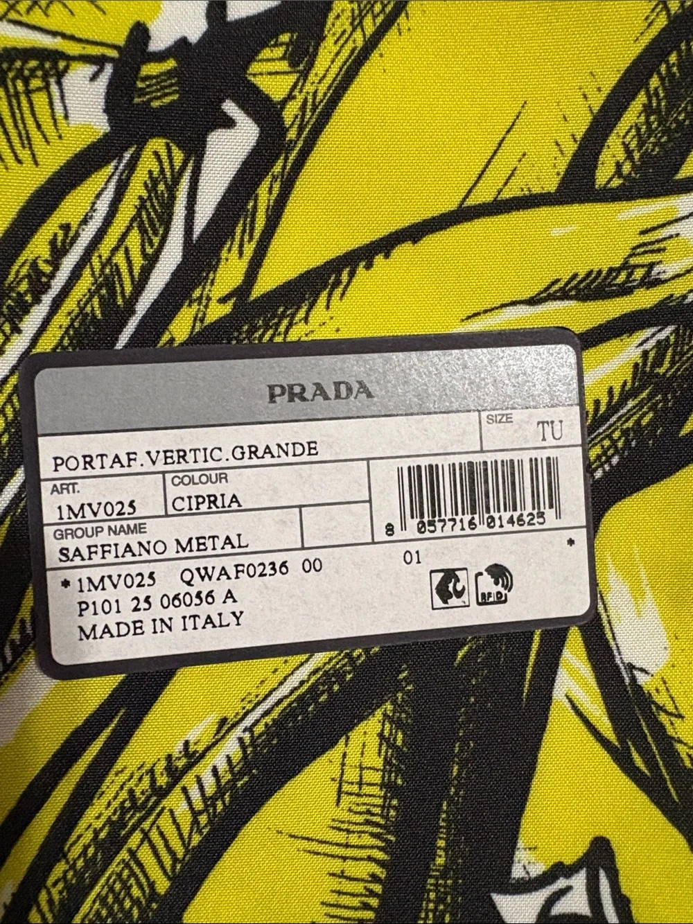 Prada Saffiano Leather Wallet in Taupe Box and Dust Bag included